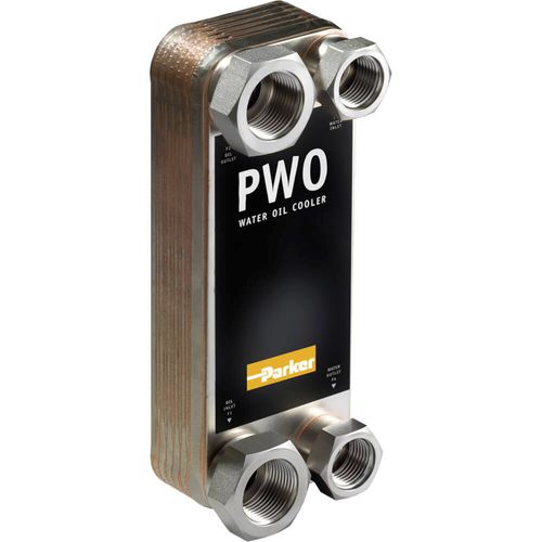 Intercambiador de calor de placas brasadas - PWO - Parker Hannifin France SAS - agua-aceite / de acero inoxidable / de cobre