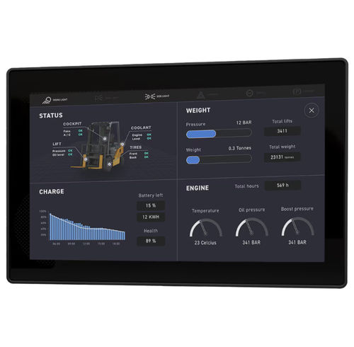 Módulo de visualización de control - IQAN-MD5 - Parker Hannifin France SAS - TFT LCD / con pantalla táctil capacitiva / monocromo