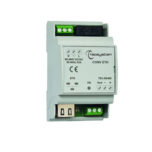 Convertidor de medios - CONV ETH  - TECSYSTEM srl - Ethernet / RS422/RS485 / Modbus RTU