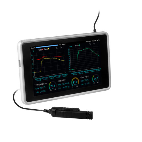 Registrador de datos de temperatura y humedad - PCE-HT 300 - PCE Deutschland GmbH - de punto de rocío / inalámbrico / con pantalla LED