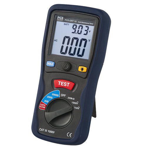 Comprobador de resistencia de tierra - PCE-ERT 10 - PCE Deutschland GmbH - de tensión / de mano / con pantalla LCD