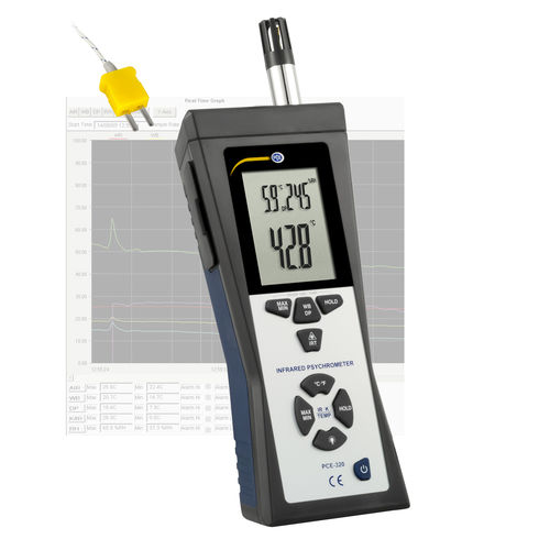 Psicrómetro digital - PCE-320 - PCE Deutschland GmbH - portátil de mano / a punto de rocío / temperatura