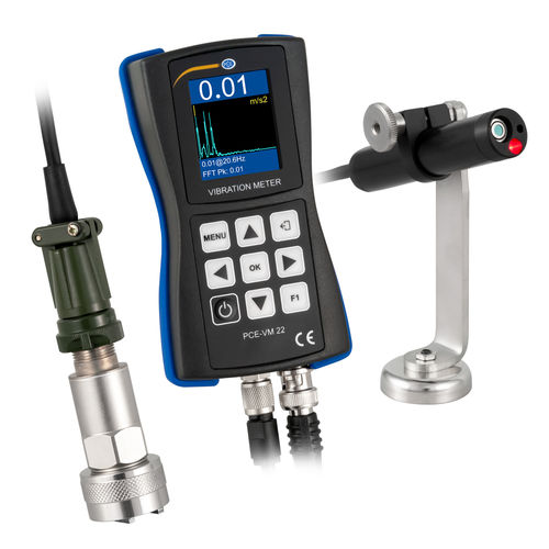 Vibrómetro para vigilancia de máquina - PCE-VM 22 - PCE Deutschland GmbH - con medidor de temperatura / portátil / con registrador de datos
