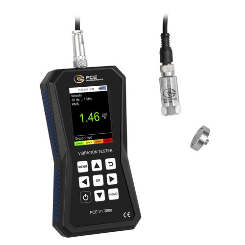 Vibrómetro para vigilancia de máquina - PCE-VT 3800 - PCE Deutschland GmbH - para equilibrado / portátil / con registrador de datos