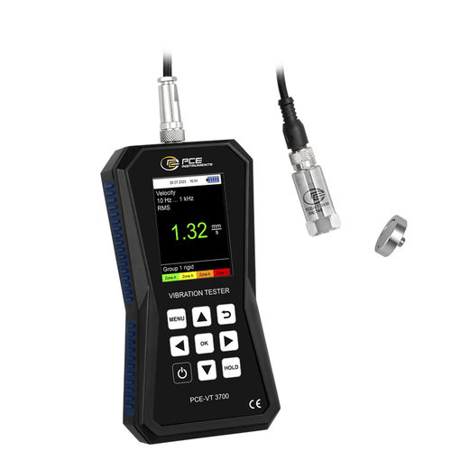 Acelerómetro de eje único - PCE-VT 3700 - PCE Deutschland GmbH - de fibra óptica
