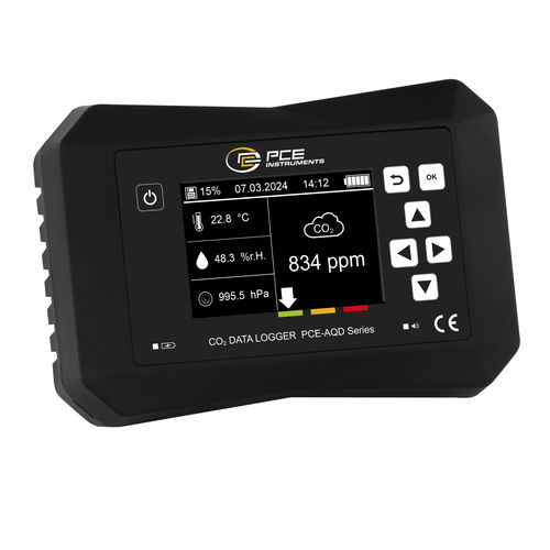 Registrador de datos de temperatura y humedad - PCE-AQD 50A - PCE Deutschland GmbH - de presión barométrica / de CO2 / con pantalla
