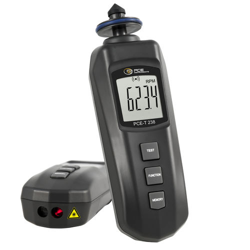 Tacómetro con contacto - PCE-T 238 - PCE Deutschland GmbH - sin contacto / de mano / digital