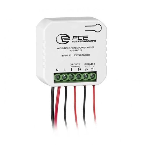 Dispositivo de medición de potencia contador eléctrico - PCE-SPC 20 - PCE Deutschland GmbH - de potencia activa / en riel DIN / inalámbrico