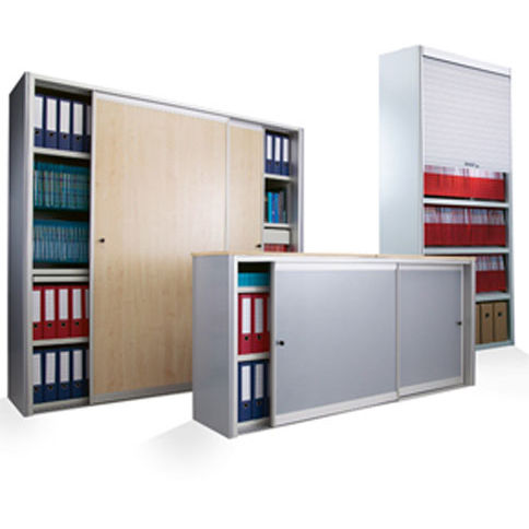 Armario de oficina - Bruynzeel Storage System - de suelo / con estantes / de puertas correderas