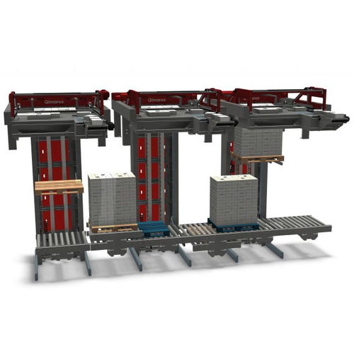 Paletizador en línea - Crossrunner - Qimarox - por la parte superior / para cajas de cartón / para paletas vacías