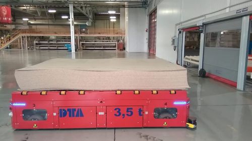Vehículo de guiado automático para cargas pesadas - DTA - con guiado óptico