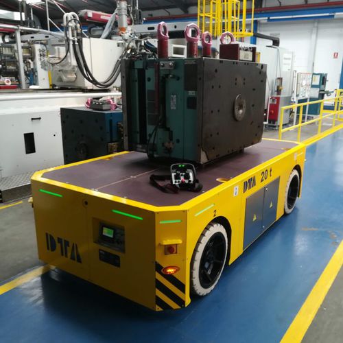 Transportador autopropulsado eléctrico - DTA - de 2 ejes / elevador