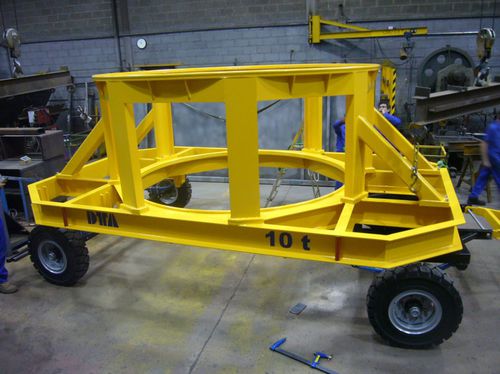 Remolque plataforma - DTA - para equipamiento industrial / de 2 ejes / de acoplamiento
