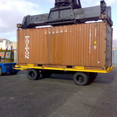Remolque para contenedores - DTA - para equipamiento industrial / de 2 ejes / de acoplamiento