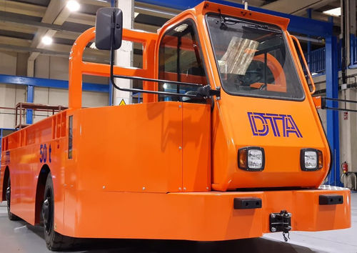 Transportador autopropulsado eléctrico - DTA - de 2 ejes / para grandes cargas / elevador