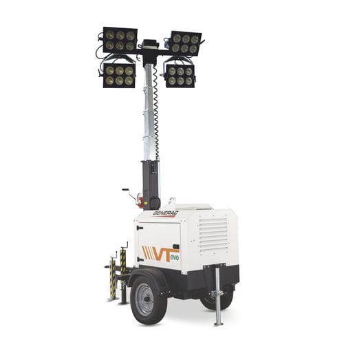 Torre de iluminación LED - VTevo  - Generac Mobile (PR Industrial Srl) - con motor diésel