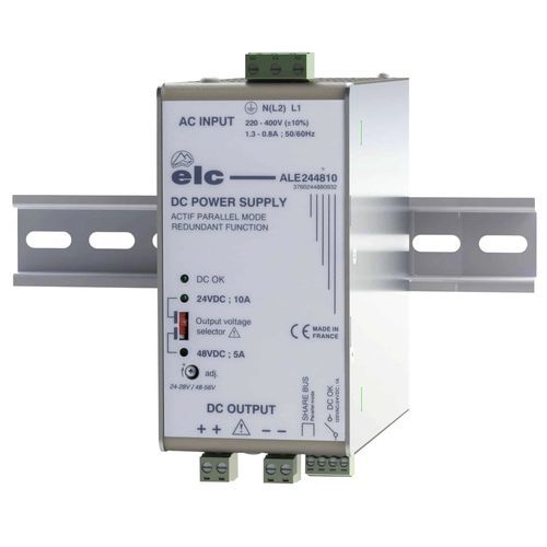 Alimentación eléctrica en riel DIN - ALE244810 - ELC construction électronique - AC/DC / de salida simple / regulada