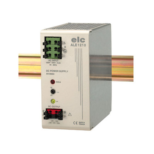 Alimentación eléctrica en riel DIN - ALE1210 - ELC construction électronique - AC/DC / de salida simple / regulada