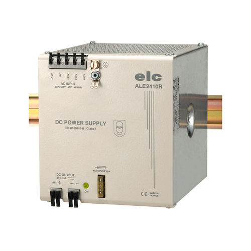 Alimentación eléctrica en riel DIN - ALE2410R - ELC construction électronique - AC/DC / de salida simple / filtrada