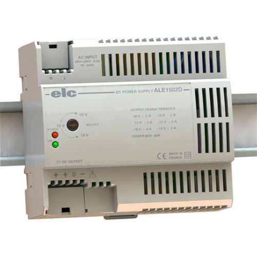 Alimentación eléctrica en riel DIN - ALE1502D - ELC construction électronique - AC/DC / de salida simple / regulada