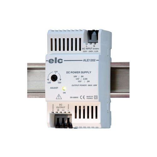 Alimentación eléctrica en riel DIN - ALE1202 - ELC construction électronique - AC/DC / de salida simple / regulada