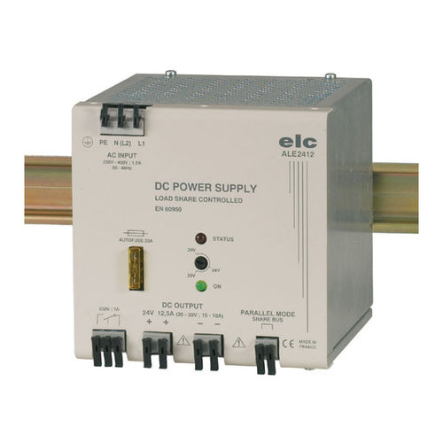 Alimentación eléctrica en riel DIN - ALE1225 - ELC construction électronique - AC/DC / de salida simple / regulada