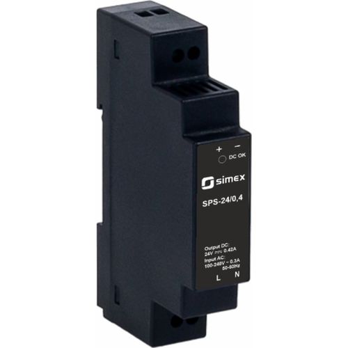 Alimentación eléctrica en riel DIN - SPS-24/0,4 - SIMEX Sp. z o.o. - AC/DC / de salida simple / trifásica