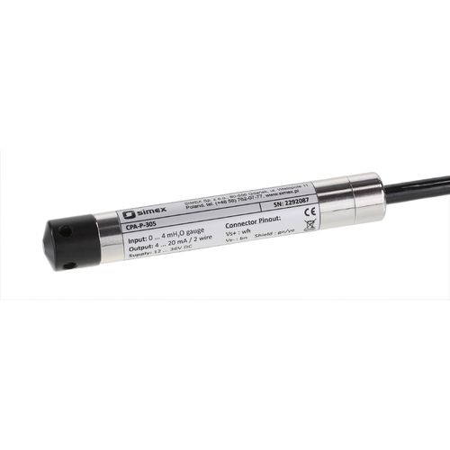 Sensor de nivel hidrostático - CPA-P-305 series - SIMEX Sp. z o.o. - para líquido / 4-20 mA / 2 hilos
