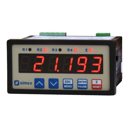 Indicador totalizador de caudal - SPI-94 series - SIMEX Sp. z o.o. - digital / para montaje sobre panel / totalizador