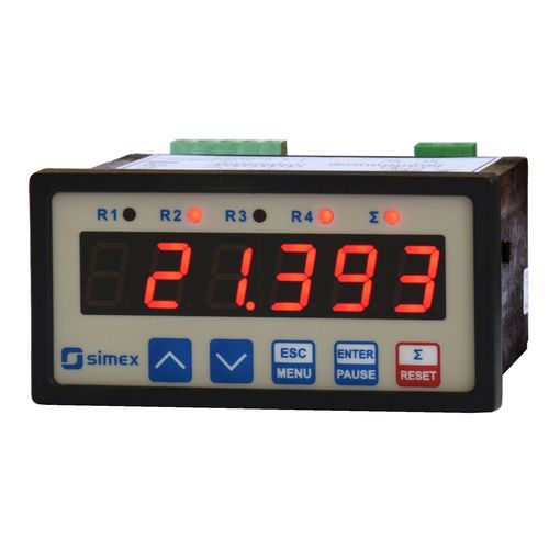 Indicador totalizador de caudal - SPP-94 series - SIMEX Sp. z o.o. - digital / para montaje sobre panel / 4-20 mA
