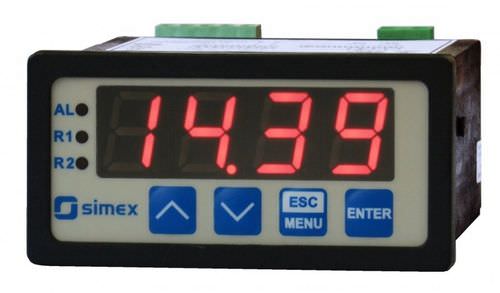 Indicador de proceso - SWS-73 series - SIMEX Sp. z o.o. - digital / LED / para montaje sobre panel
