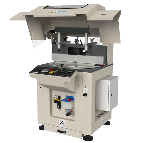 Sierra ingletadora - AS 500 TOP DIGIT (MQL) - MECAL - para aluminio / para PVC / neumática