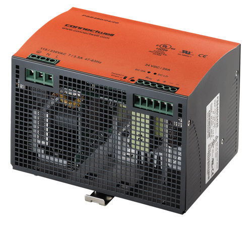 Alimentación eléctrica en riel DIN - 24 - 48 V, 480 W | PSS480 series - Connectwell Industries - AC/DC / conmutada / monofásica