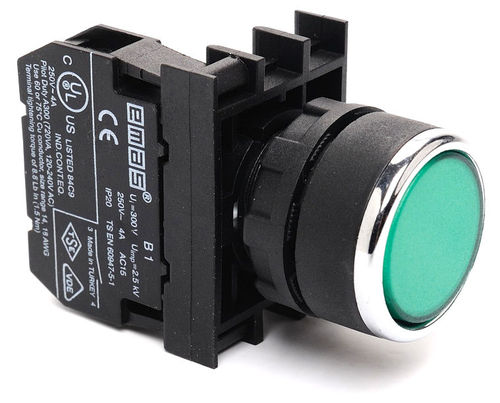 Botón pulsador táctil - B100DY  - EMAS - electromecánico / estándar / con protección