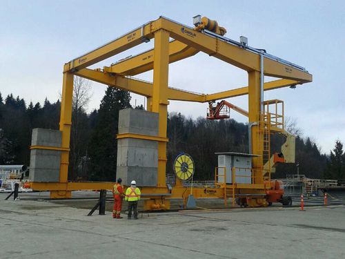 Pórtico en riel - RGC 30 - CIMOLAI TECHNOLOGY - para obra de elementos prefabricados / para obras de infraestructura