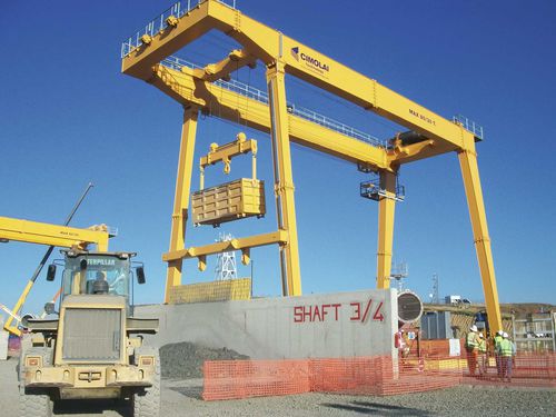 Pórtico en riel - RGC 80 - CIMOLAI TECHNOLOGY - para obras de infraestructura