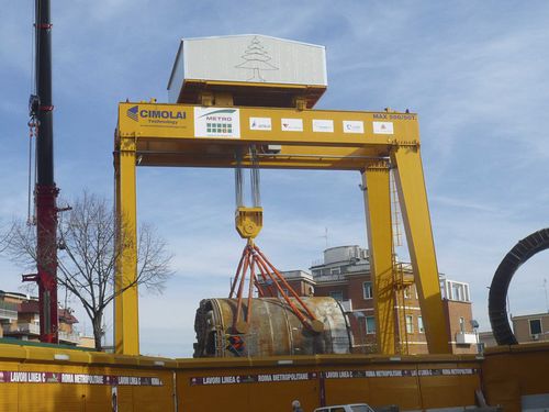 Pórtico en riel - RGC 500 - CIMOLAI TECHNOLOGY - para obra de elementos prefabricados