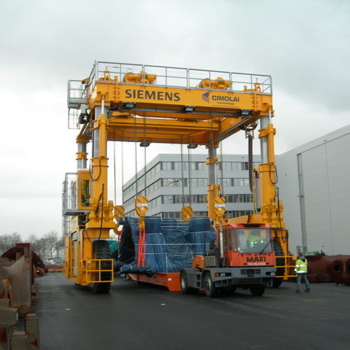 Carretilla elevadora de tipo straddle (horcaja) eléctrica - MST 140 - CIMOLAI TECHNOLOGY - con neumáticos