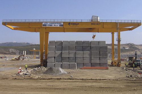 Pórtico en riel - RGC 7 - CIMOLAI TECHNOLOGY - para obra de elementos prefabricados
