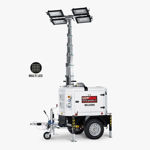 Torre de iluminación LED - BELLATRIX - GENMAC SRL - con motor diésel