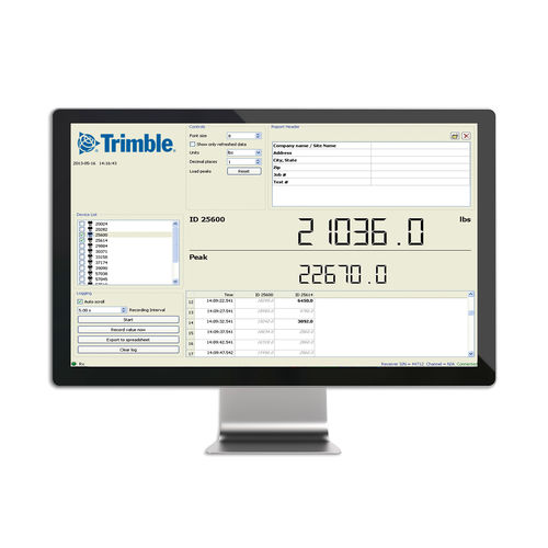 Software de calibración - Trimble Navigation - Construction Division - de seguridad / de grabadora de datos / de máquina