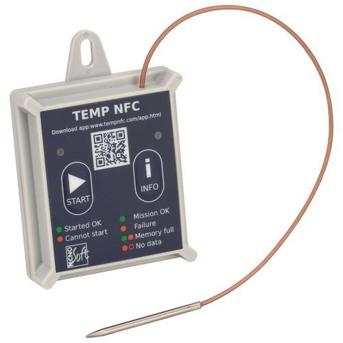 Registrador de datos de temperatura - TempNFC RCE -80 - Tecnosoft - NFC / sin pantalla / de uso alimentario