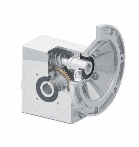 Reductor de tornillo sin fin - HYDROMEC - angular / para electroválvula / de acero inoxidable