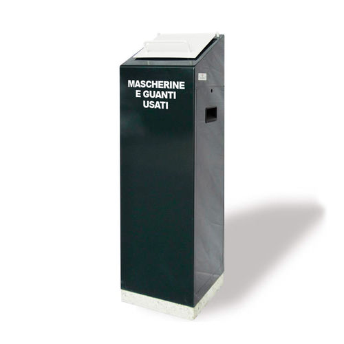 Cubo de basura de acero zincado - SARTORI AMBIENTE S.R.L. - para residuos médicos / para residuos peligrosos / de seguridad