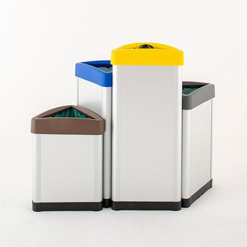 Cubo de basura de plástico reciclado - Delta - SARTORI AMBIENTE S.R.L. - de aluminio / para residuos domésticos / de reciclaje