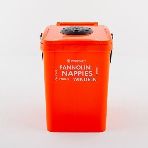 Cubo de basura de plástico reciclado - Nappy - SARTORI AMBIENTE S.R.L. - para residuos domésticos / con tapa