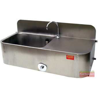 Fregadero de acero inoxidable - Smisco Food Equipment Ltd - para la industria agroalimentaria / para el lavado de manos / montaje en pared