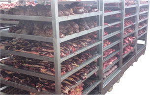 Sistema de estanterías para depósito de almacenamiento - Smisco Food Equipment Ltd - para la industria agroalimentaria / con tablas / de acero inoxidable