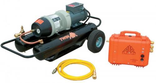 Compresor de pistón - Twin-Air™ - Air Systems International - de aire respirable / con motor eléctrico / con ruedas
