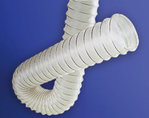 Manguera para gases de escape - PUR/PU series - KLIMAWENT - para polvo abrasivo / para aspiradora industrial / reforzada con hilos de acero